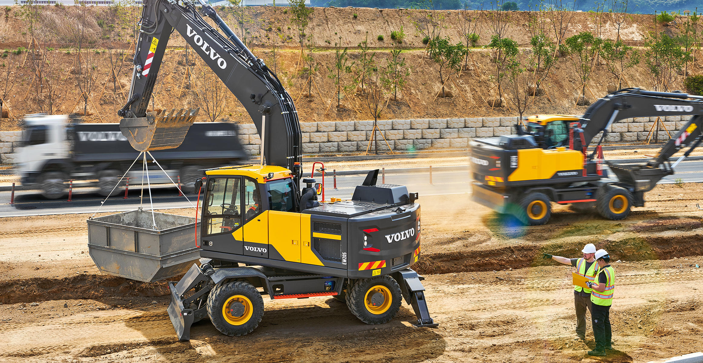 volvo wheeled excavators ew205e china iv