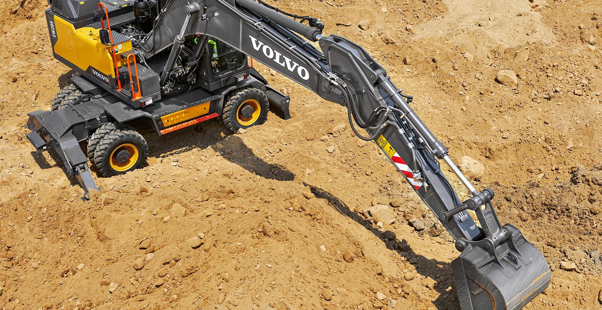 volvo wheeled excavators ew205e china iv