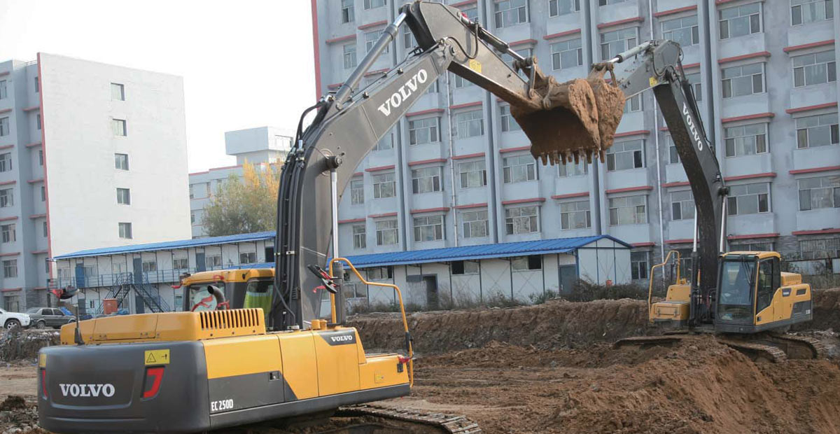 沃尔沃挖掘机在吉林地下管廊项目中大展身手