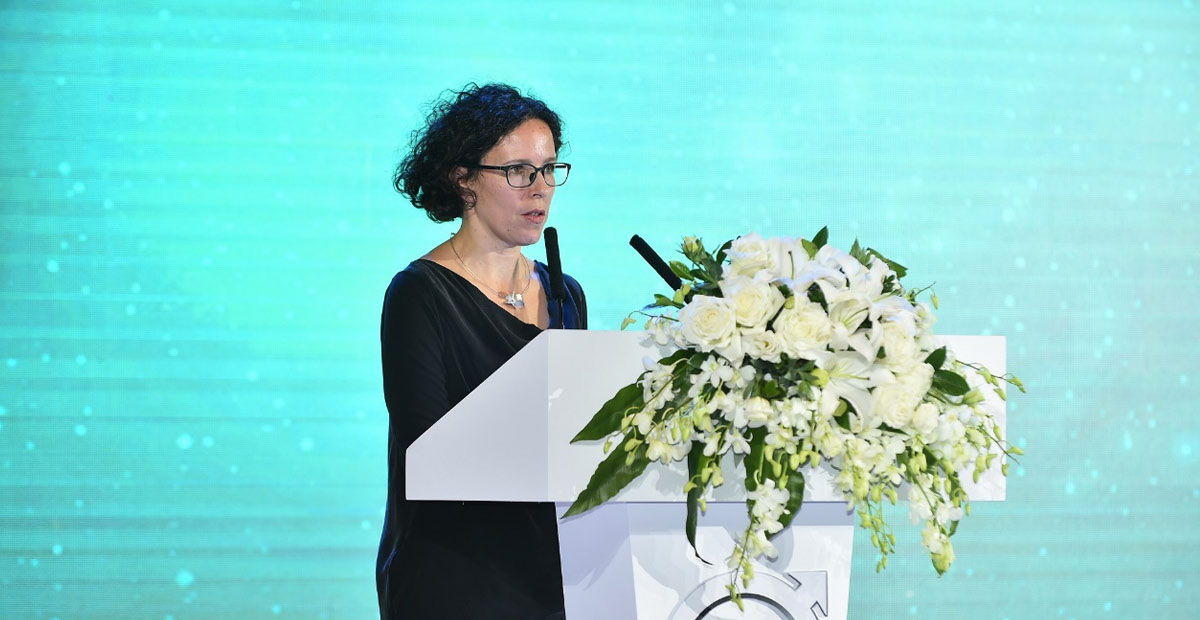 瑞典驻华大使馆参赞兼经济部负责人梅松女士致辞